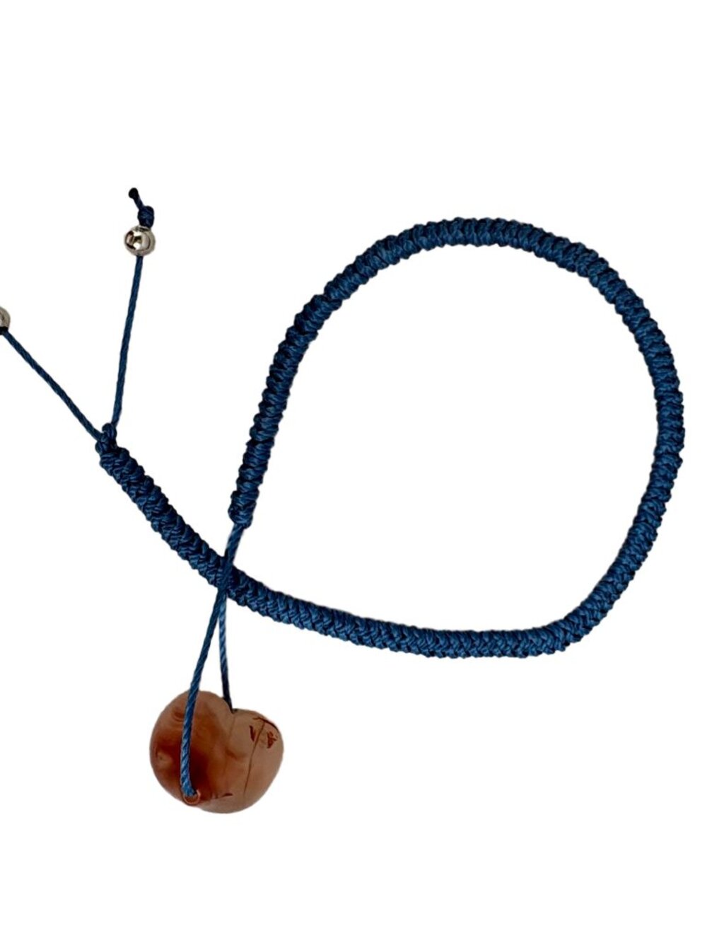 Blue Woven Bracelet Vajra Knot Natural Agate Heart Waterproof Cord Lucky Gift